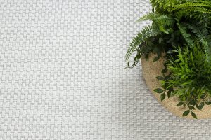 Kusový koberec Timo 6272 White kruh – na ven i na doma