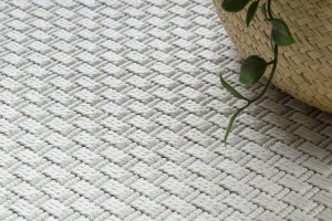 Kusový koberec Timo 6272 White kruh – na ven i na doma