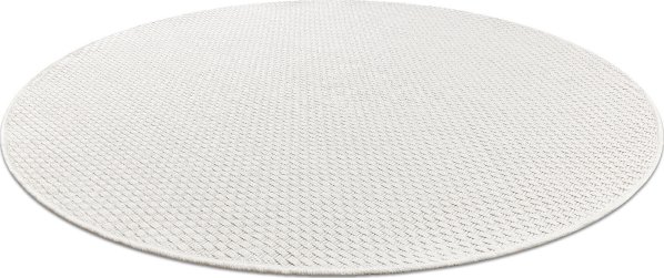 Kusový koberec Timo 6272 White kruh – na ven i na doma