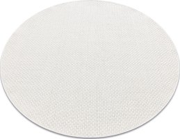 Kusový koberec Timo 6272 White kruh – na ven i na doma