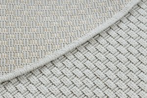 Kusový koberec Timo 6272 White kruh – na ven i na doma