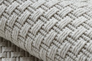 Kusový koberec Timo 6272 White kruh – na ven i na doma