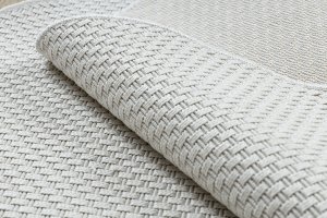 Kusový koberec Timo 6272 White kruh – na ven i na doma