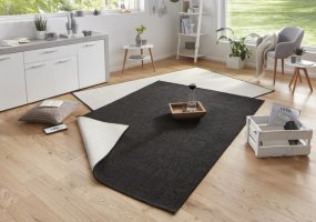 Kusový koberec Twin-Wendeteppiche 103096 schwarz creme