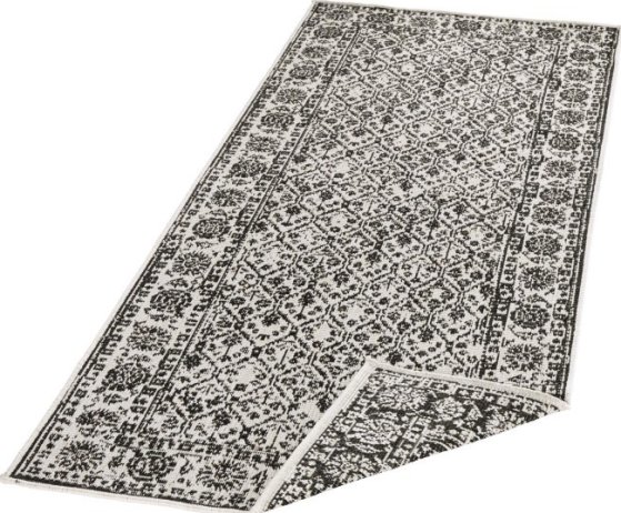 Kusový koberec Twin-Wendeteppiche 103113 schwarz creme