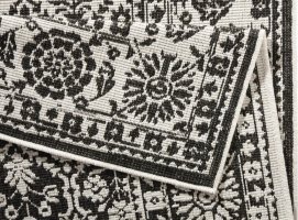 Kusový koberec Twin-Wendeteppiche 103113 schwarz creme