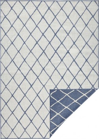 Kusový koberec Twin-Wendeteppiche 103119 blau creme