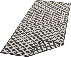Kusový koberec Twin-Wendeteppiche 103124 schwarz creme
