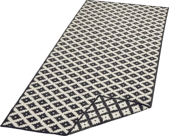 Kusový koberec Twin-Wendeteppiche 103124 schwarz creme