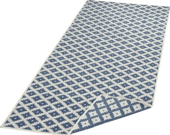 Kusový koberec Twin-Wendeteppiche 103128 blau creme