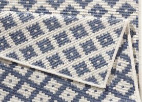Kusový koberec Twin-Wendeteppiche 103128 blau creme
