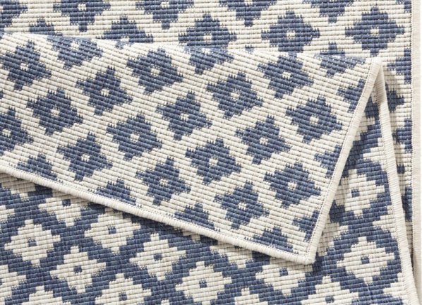 Kusový koberec Twin-Wendeteppiche 103128 blau creme