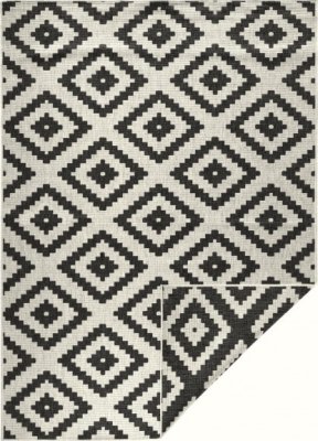 Kusový koberec Twin-Wendeteppiche 103129 schwarz creme