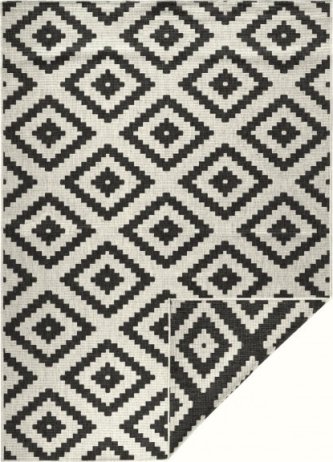 Kusový koberec Twin-Wendeteppiche 103129 schwarz creme