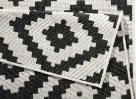 Kusový koberec Twin-Wendeteppiche 103129 schwarz creme