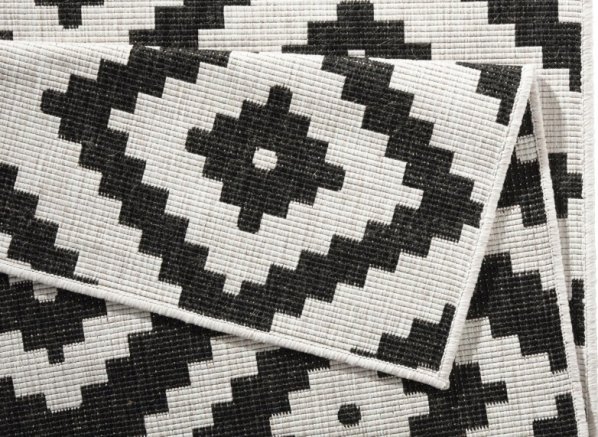 Kusový koberec Twin-Wendeteppiche 103129 schwarz creme