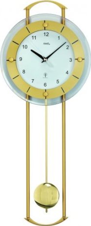 Kyvadlové nástěnné hodiny 5255 AMS řízené rádiovým signálem 60cm