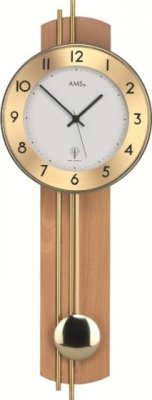 Kyvadlové nástěnné hodiny 5266/18 AMS řízené rádiovým signálem 62cm