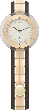 Kyvadlové nástěnné hodiny 5282/1 AMS řízené rádiovým signálem 68cm