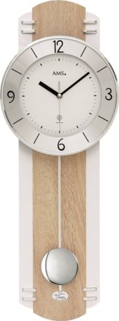 Kyvadlové nástěnné hodiny 5291 AMS řízené rádiovým signálem 60cm