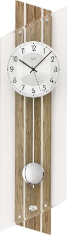 Kyvadlové nástěnné hodiny 5302 AMS řízené rádiovým signálem 84cm