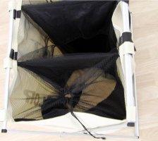 Šedobéžový látkový koš na prádlo,LAUNDRY TYP 3