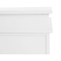 Dřevěná lavice BLANCO, 3 košíky, bílá