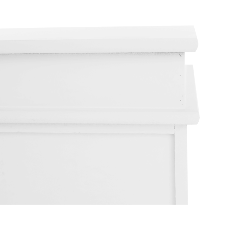 Dřevěná lavice BLANCO, 3 košíky, bílá