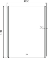 LED zrcadlo 17002V, 600x800