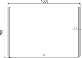 LED zrcadlo 17004V, 1000x700