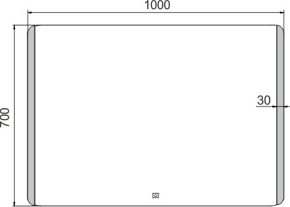 LED zrcadlo 17004V, 1000x700