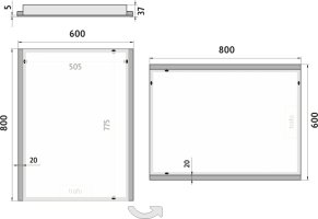 LED zrcadlo ZP11002 60x80cm