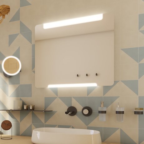 LED zrcadlo s dotykovým senzorem ZP22019V 90x70 cm