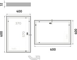 LED zrcadlo ZP13000 40x60 cm