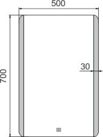 LED zrcadlo ZP17001 50x70 cm