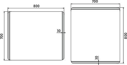 LED zrcadlo ZP17003 80x70 cm