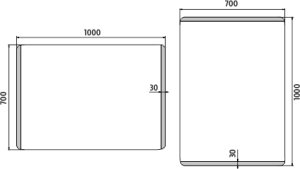 LED zrcadlo ZP17004 100x70 cm