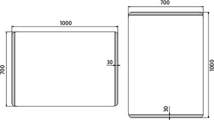 LED zrcadlo ZP17004 100x70 cm