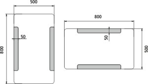 LED zrcadlo ZP18001 50x80 cm
