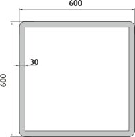 LED zrcadlo ZP19066 60x60 cm