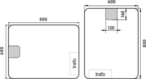 LED zrcadlo ZP20002 60x80 cm