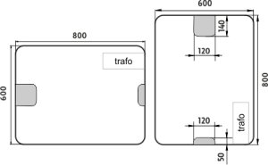 LED zrcadlo ZP21002 60x80 cm