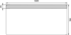LED zrcadlo ZP23008 140x70 cm