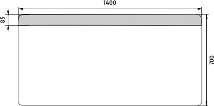 LED zrcadlo ZP23008 140x70 cm