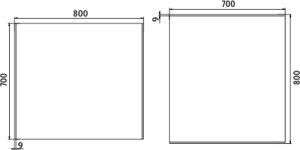 LED zrcadlo ZP9003 80x70 cm