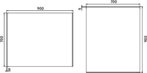 LED zrcadlo ZP9019 90x70 cm