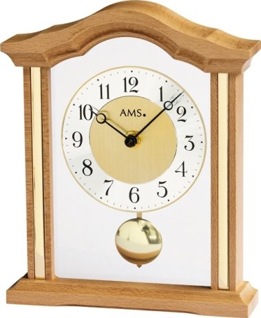 Luxusní dřevěné stolní hodiny 1174/18 AMS 23cm
