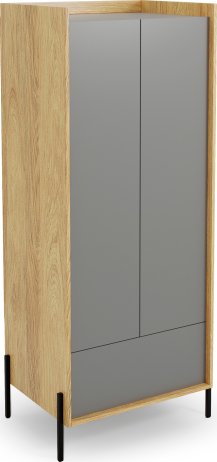 Šatní skříň MOBIUS 2D šedá