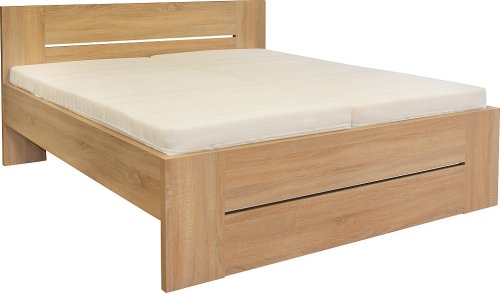 Moderní postel s děleným čelem Lorano