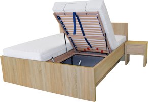 Moderní postel s plným čelem Tropea